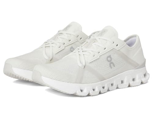 On Women's Cloud X 4 AD Sneaker, White/Wolf, 7.5