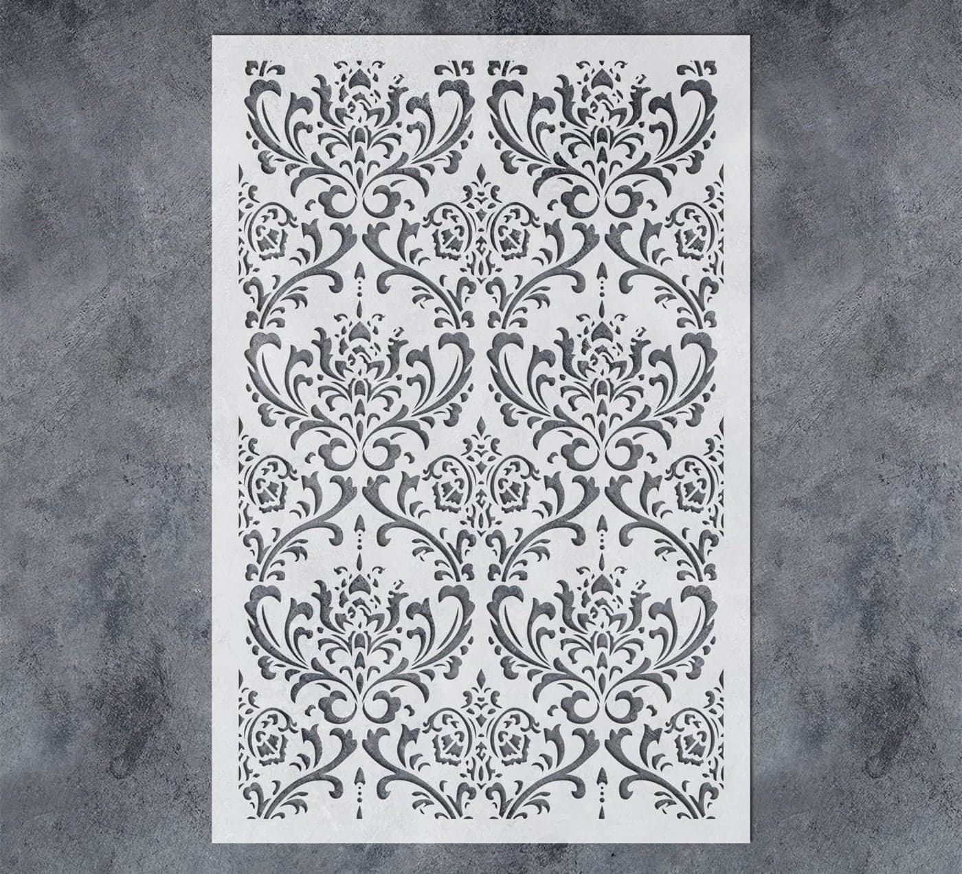 GSS Designs Damask Wall Stencil for Painting 16x24Inch Wall Stencil DIY Home Decor Stencils Paint Stencil for Walls Furniture Floors Fabric Crafts