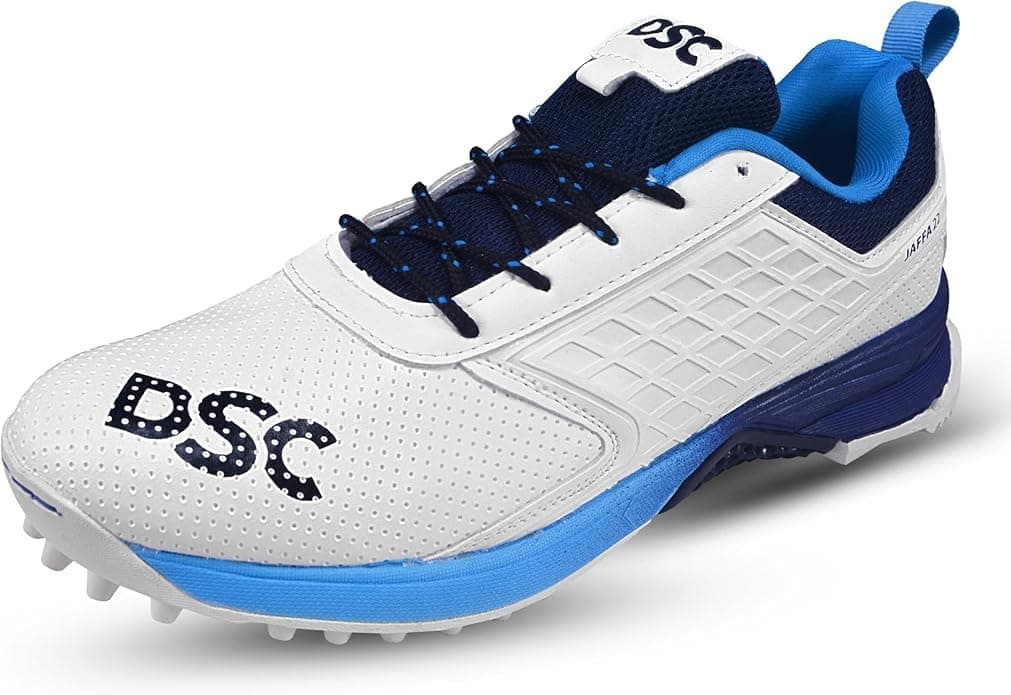 DSC Jaffa 22 Cricket Shoes for Men and Boys UK-3 White-Navy