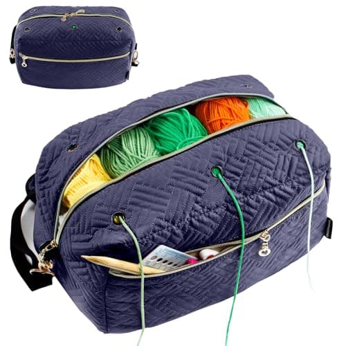 MYBAGZING Crochet Bag Organizer - Knitting Bag - Yarn Storage Organizer - Yarn Bag for Crocheting - Yarn Holder for Crochet Accessories, Crocheting & Knitting Gifts