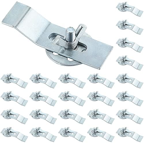 Enhon 24 Pack Sink Clips Kit, Undermount Sink Clips, Sink Mounting Kit Bracket, Installation Repair Hardware Clips Fastener Support for Kitchen or Bathroom Sinks (Silver)