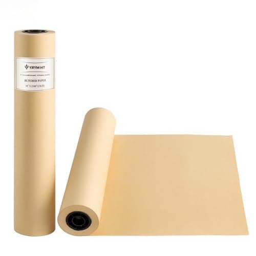 YRYM HT Brown Butcher Paper Roll for Smoker Natural Food Grade Brown Wrapping Paper for BBQ Briskets Smoking Wrapping Meats 18inch x 2100inch 176 ft Unbleached Unwaxed and Uncoated