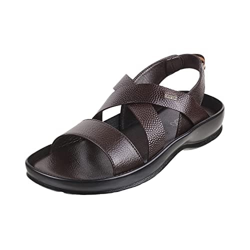 Metro Men Brown Leather Sandals (18-1540-12-41) Size (7 UK (41 EU))