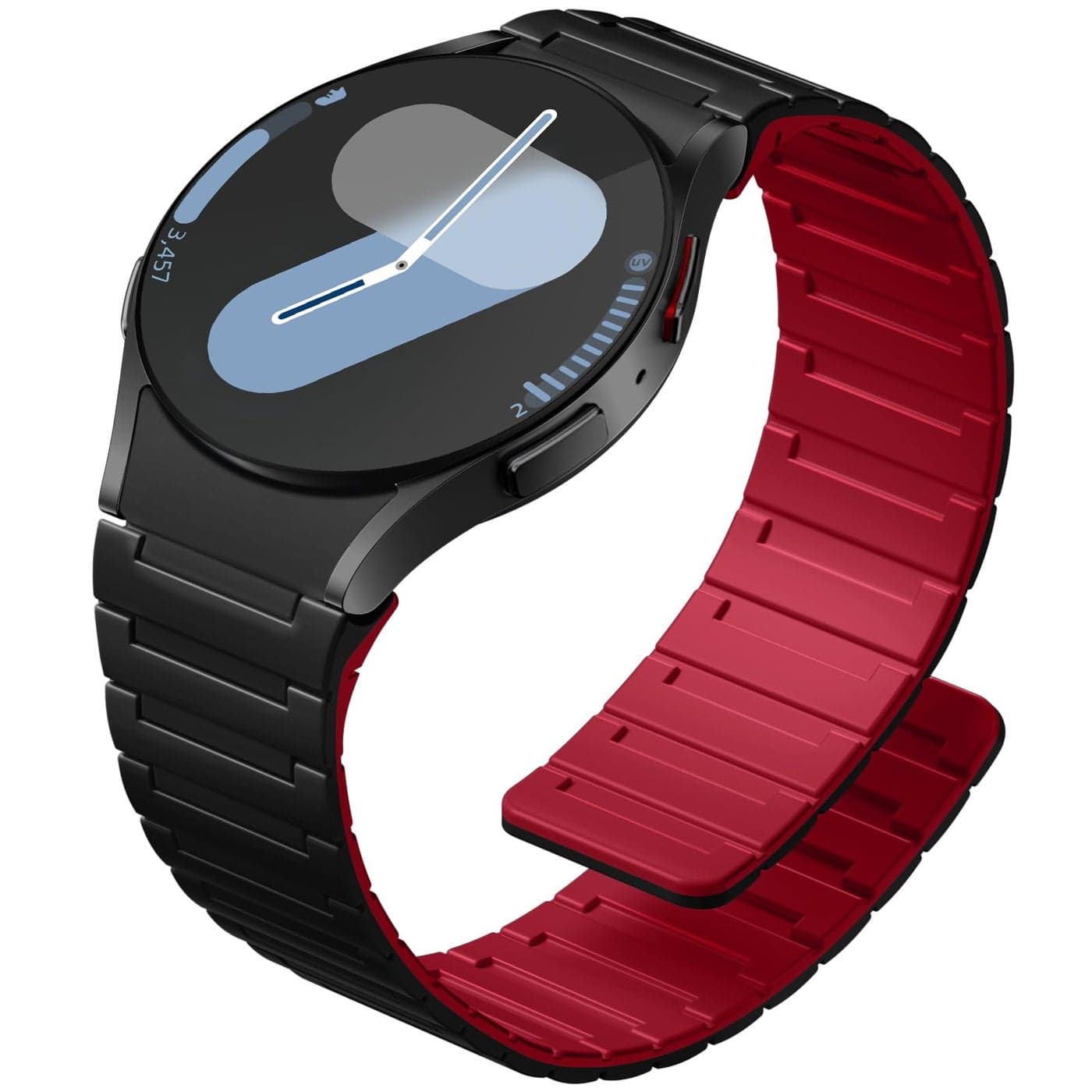 SNBLK No Gap Magnetic Band Compatible with Galaxy Watch 7 44mm Band 6 5 4 Active 2 FE 40mm 44mmWatch 64Classic5 Pro 45mmWatch 3 20mm Magnet Silicone Sport Strap for Samsung Watch Bands Men Women