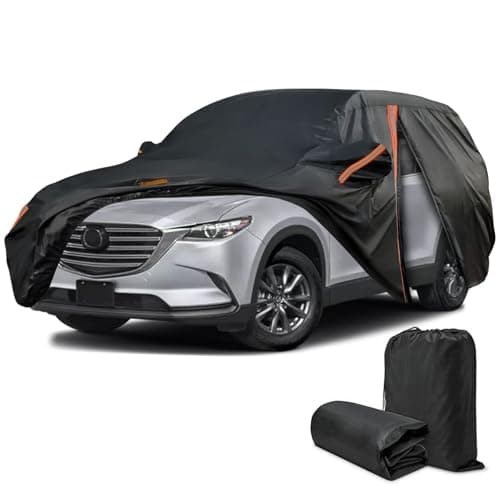 Car Cover for Mazda CX CX-90 CX-9 CX-70 CX-7 CX-50 CX-5 CX-30 CX-3 2006-2025, SUV Full Car Cover Waterproof All Weather, Outdoor Sun Rain UV Snow Dust Protection, Custom Fit with Driver Door Zipper