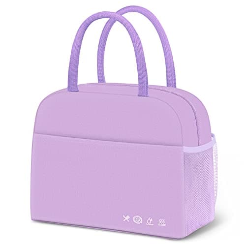 DALINDA Lunch Bag Lunch Box for Women Men Reusable Insulated Lunch Bags for Adults,Leakproof Cute Cooler Lunch Tote Bag, Large Capacity for Work Travel Picnic,Purple