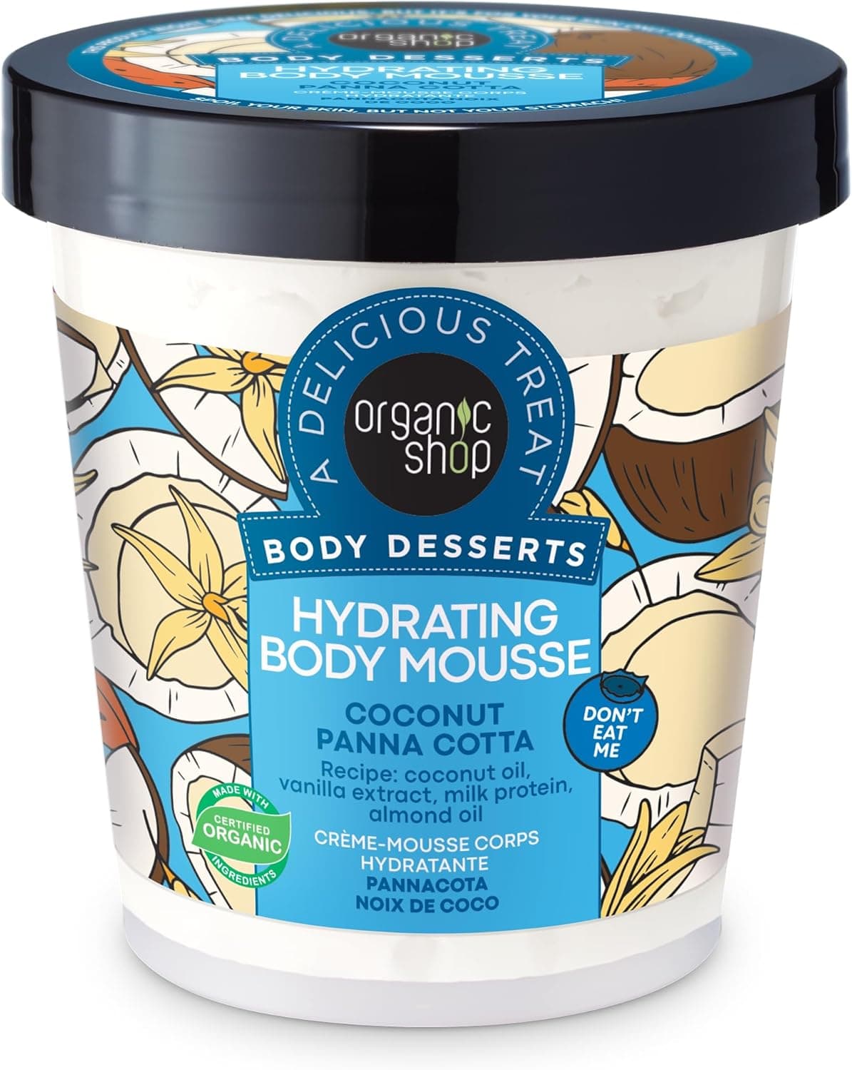 Organic Shop Body Desserts Hydrating Body Mousse Coconut Panna Cotta 450 ml