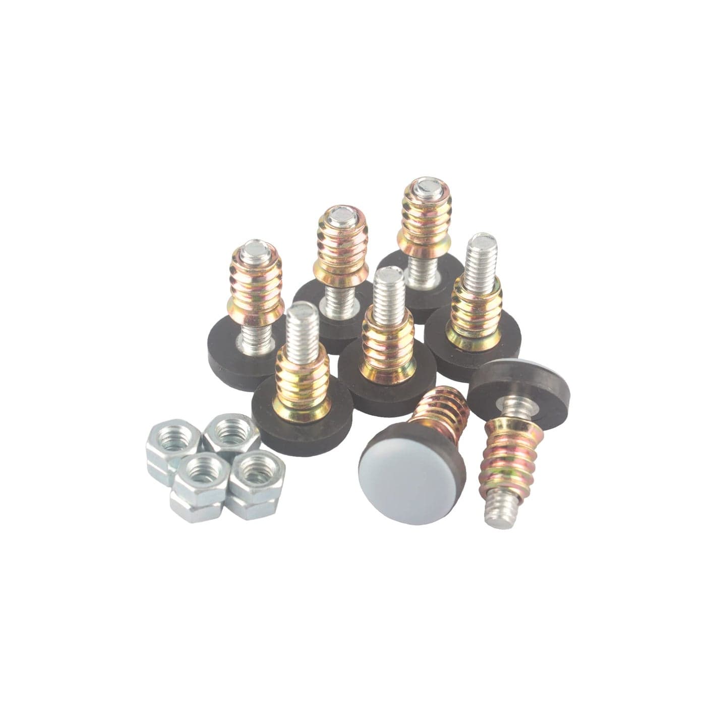 CSFMC Furniture Leveler PTFETeflon Bottom20mm Base 14208 PackThreaded Shank Adjust PadsTableChairCabinetSofa Medium Adjustable Legs LevelingNuts Installation and Floor Protection