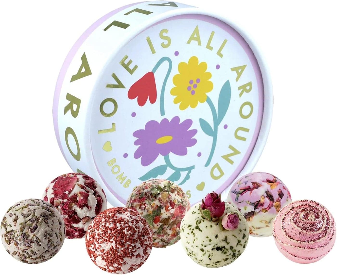 Bomb Cosmetics Love is All Around Bath Creamer Gift Pack Luxurious Pampering Bath Bombs with Natural Butters and Essential Oils to Moisturise Nourish Skin
