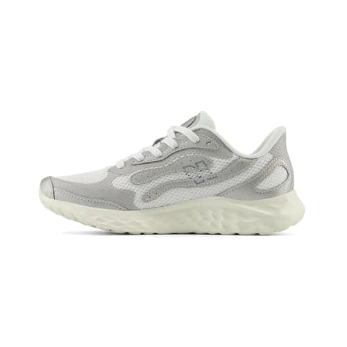 New Balance Women's Fresh Foam Arishi V4 Tira Lux Running Shoe, Silver Metallic/Reflection/Nb White, 8
