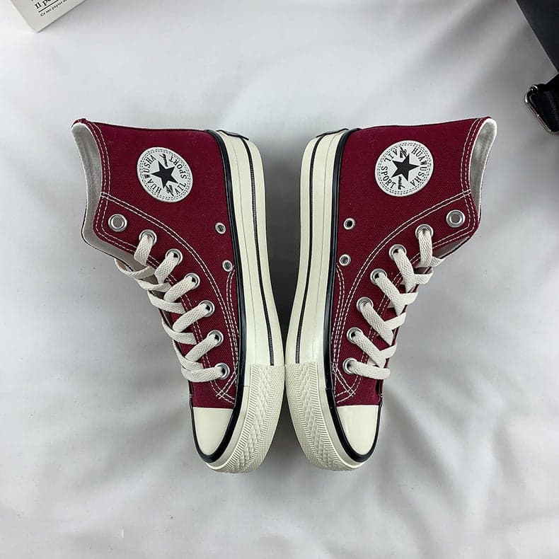 1970S Retro Sneakers Korean Style Autumn Harajuku Versatile Student Pink High-Top Canvas Shoes Female Couple Cloth Shoes Men