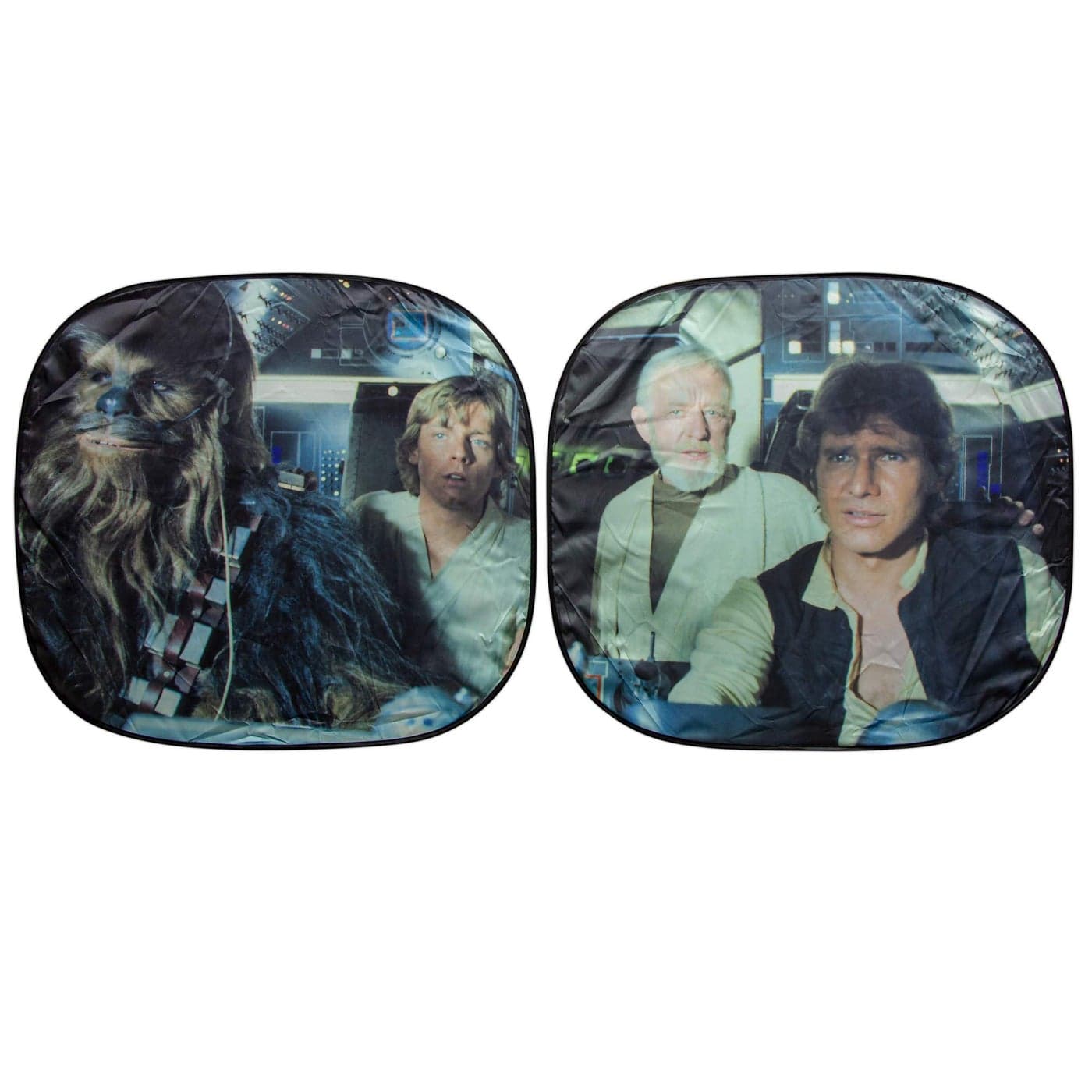Plasticolor 003747R01 Star Wars Millennium Falcon 2Piece Magic Car Truck SUV Spring Side Window Sunshade Pack of 1