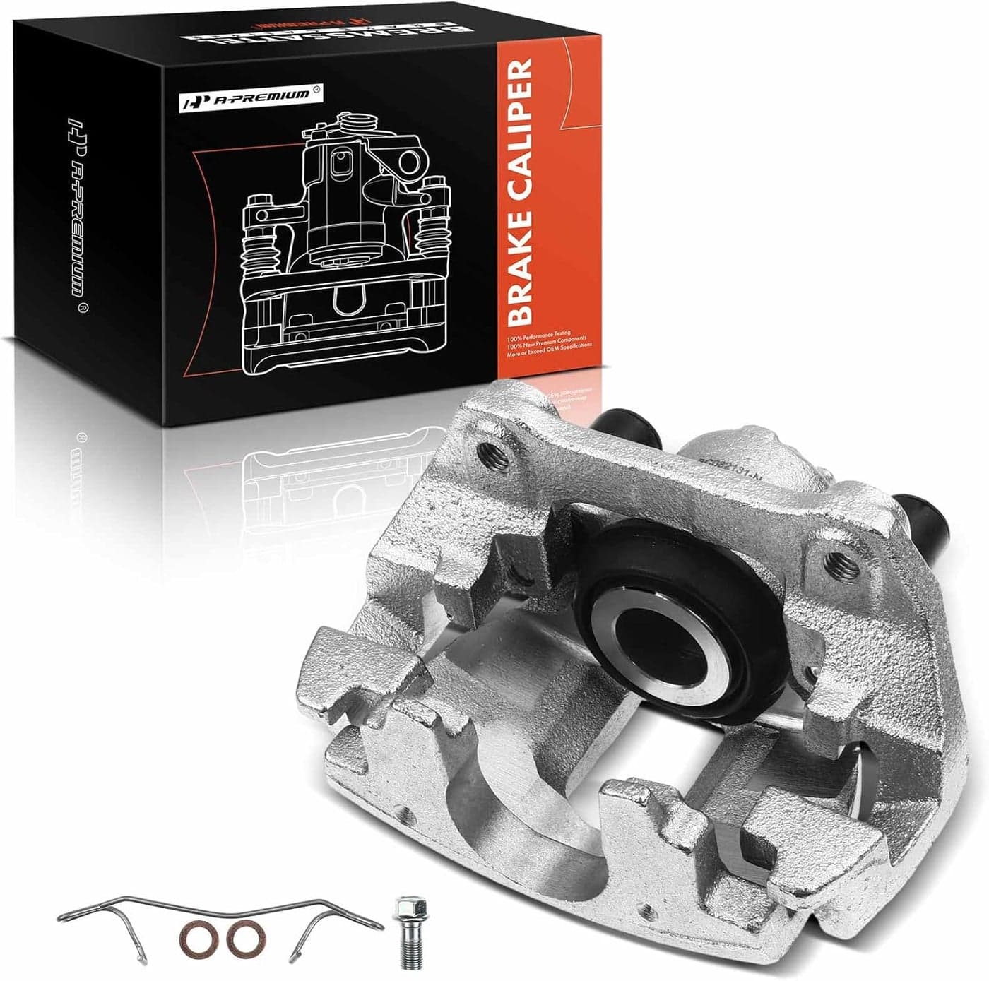 A-Premium Disc Brake Caliper with Bracket for Volvo S60, S80, XC70, V70 - Rear Right Passenger Side