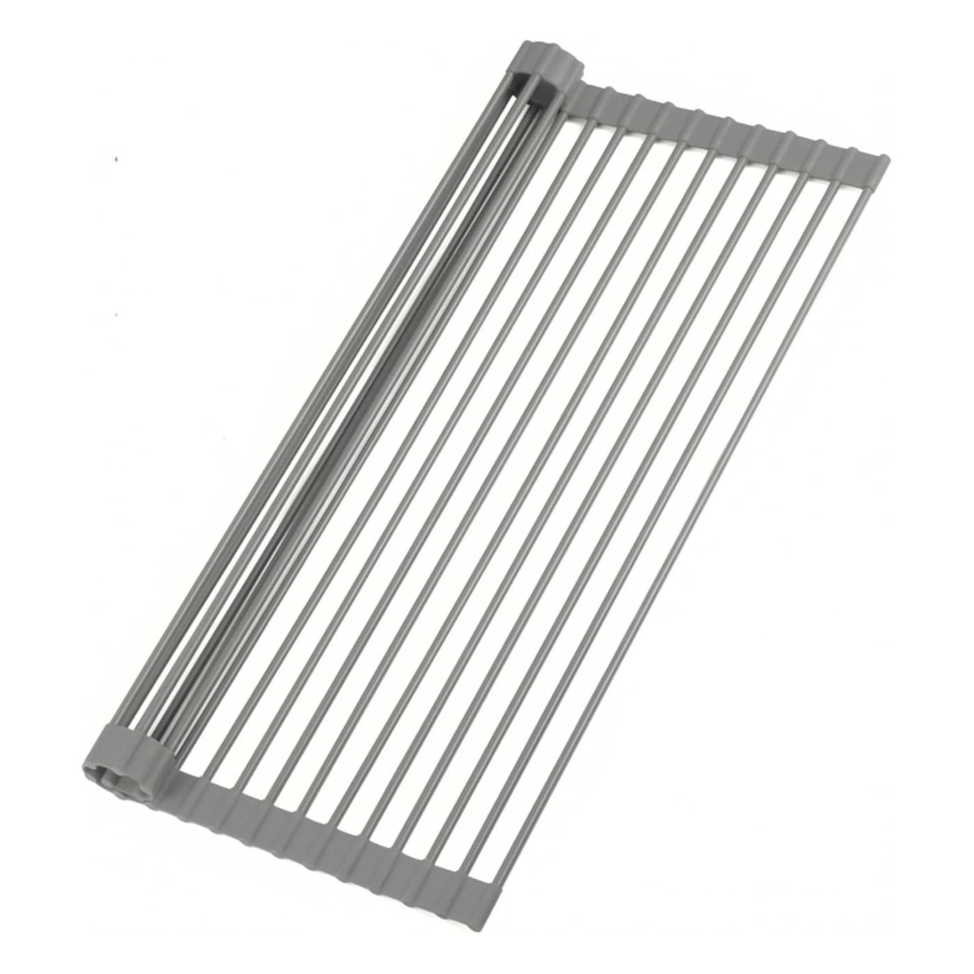 Snevad Silicone RollUp Dish Drying Rack HeatResistant AntiSlip Foldable Sink Mat for Kitchen SpaceSaving RustFree Multipurpose Countertop Drying Rack for Dishes Pots Pans BPA Free