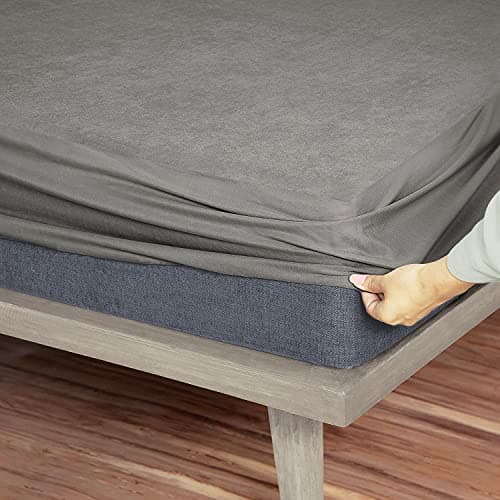 Sassoon Laika Single Bed Waterproof Mattress Protector 36x72 inch (3x6 Feet) | Pack of 1, Grey | Elastic Fitted Cotton Feel Terry Ultra Soft Breathable Hypoallergenic Mattress Cover