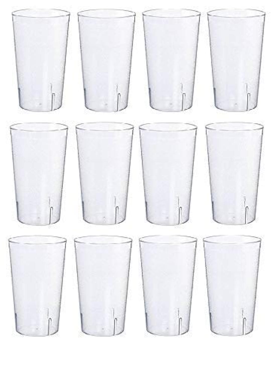 NJ Restaurant Tumbler Beverage Cup, Stackable Cups, Break-Resistant Commercial Polycarbonate Glasses, Unbreakable Glass Pebbled Texture: 300 ml - Set of 12