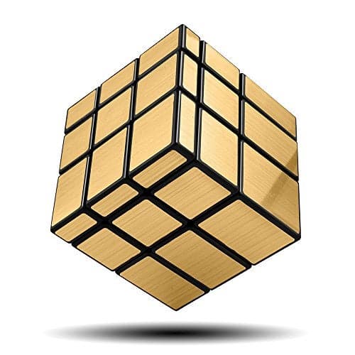 DFantiX Shengshou Mirror Cube 3x3 Speed Cube Gold Mirror Blocks Cube 3x3x3 Different Shapes Puzzle Cube Toys for Kids Adult