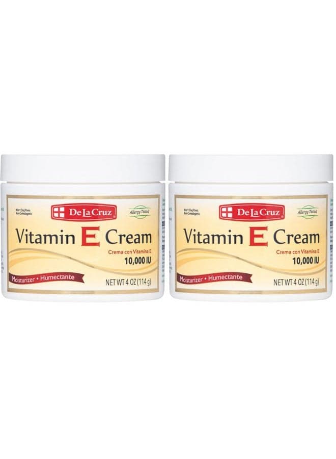 Vitamin E Cream Moisturizer for Face and Neck - Moisturizing Anti-Aging Skin Care for All Skin Types - (3 Pack)