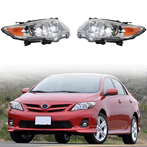 LABLT Headlights Front Head Lamps Replacement for 2011 2012 2013 Corolla S L LE CE XLE XRS Projector Headlight Assembly Left Driver Side Pair Passenger and Driver Side