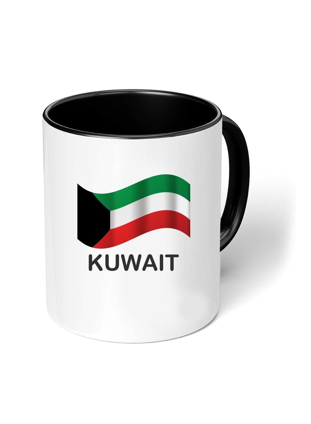 Kuwait National Day Sleek and Stylish Two-Tone Ceramic Coffee Mug - Kuwait Skyline Mug - Perfect for Kuwait National Day - 11 Oz