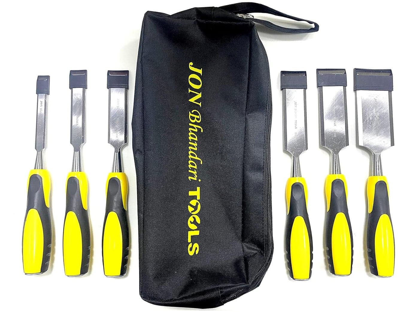 Jon Bhandari Tools Combo of 6 Premium Wood Chisel 13mm 12 19mm 34 25mm 1 32mm 114 38mm 112 50mm 2 with bag for woodworking and carving