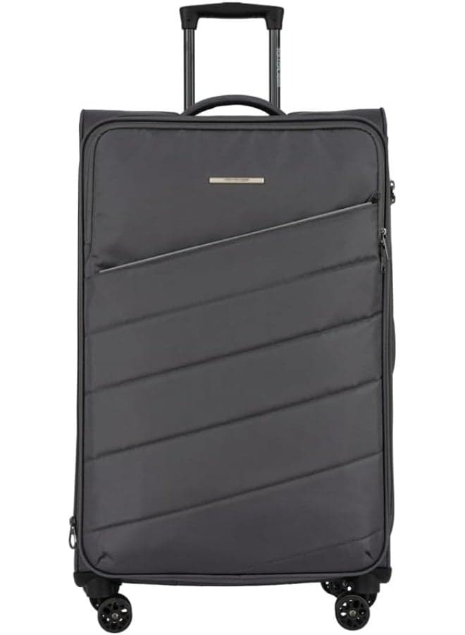 Tom Cruiser Elite 20-Inch Soft Luggage – 680D Imitation Nylon, Expandable Design, TSA Lock, Anti-Theft Zipper, 360° Spinner Wheels, 2-Year Warranty – Grey