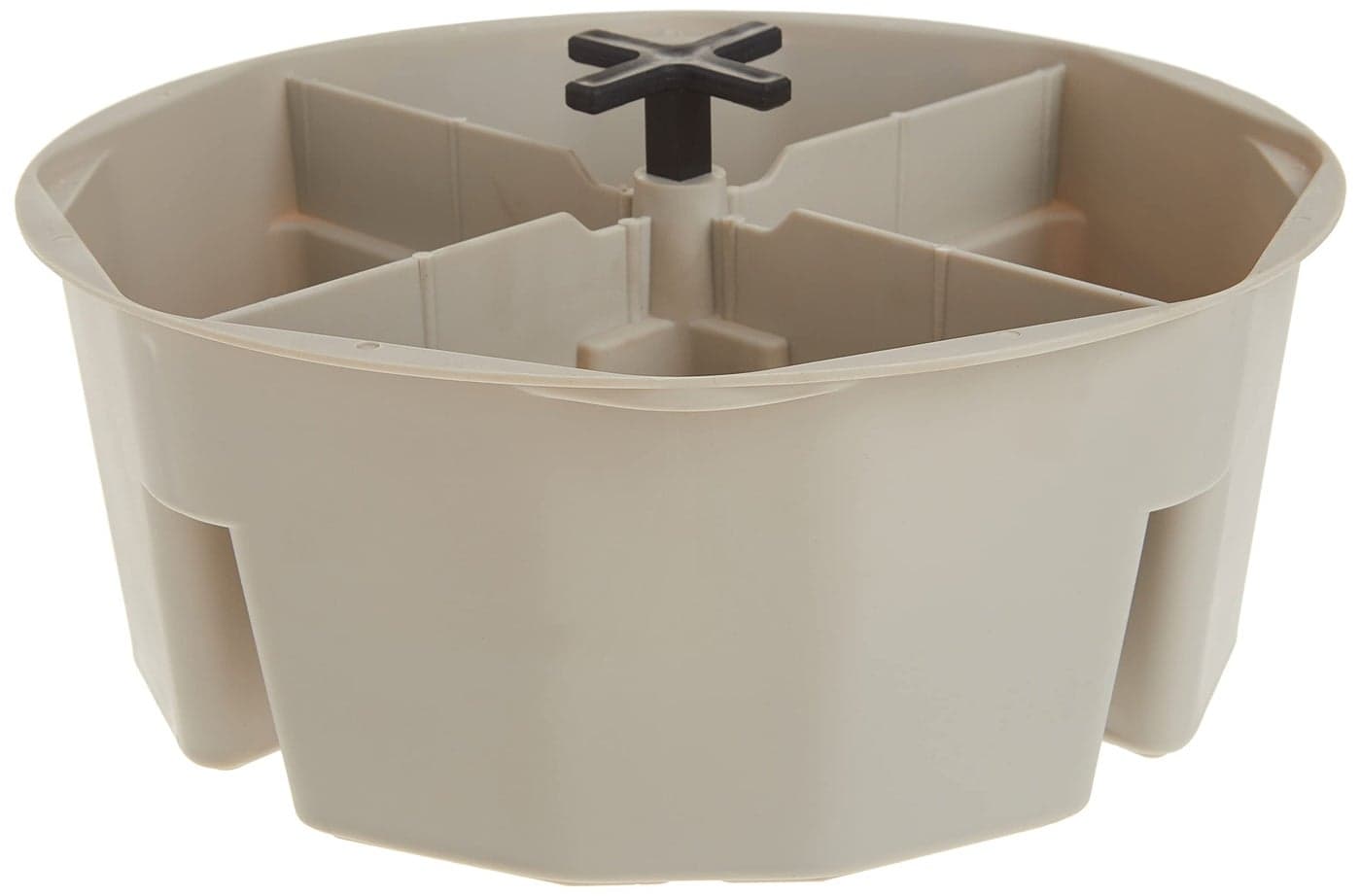 Custom Leathercraft1154 4Inch High FullRound Bucket TrayCream White