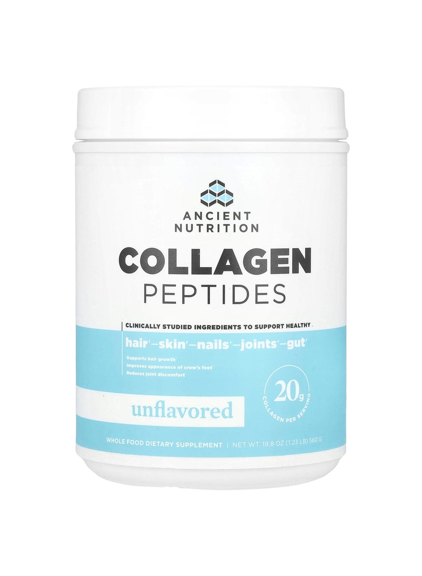 Collagen Peptides, Unflavored, 1.23 lb (560 g)
