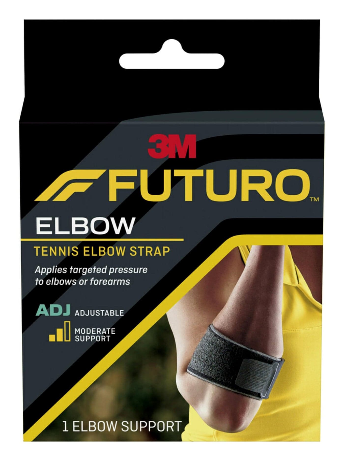 FUTURO Tennis Elbow Strap Provides Moderate Support to Weak Sore and Injured Tendons Adjustable