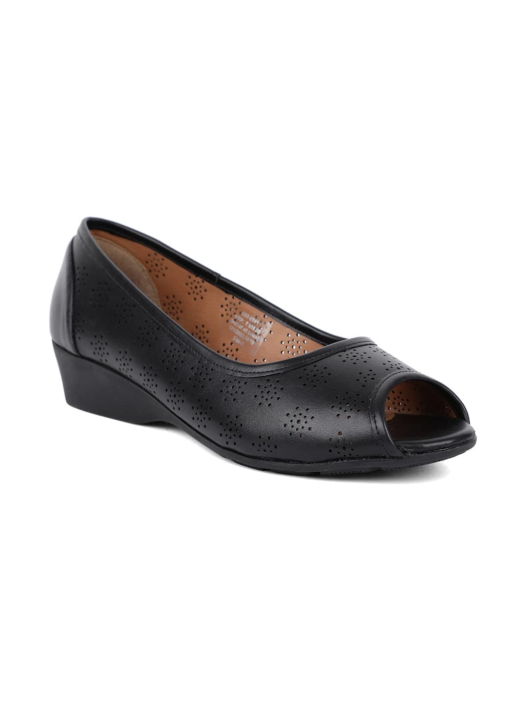 Bata Sarina Peeptoe Women's Black Heels - 5 UK (6516941)