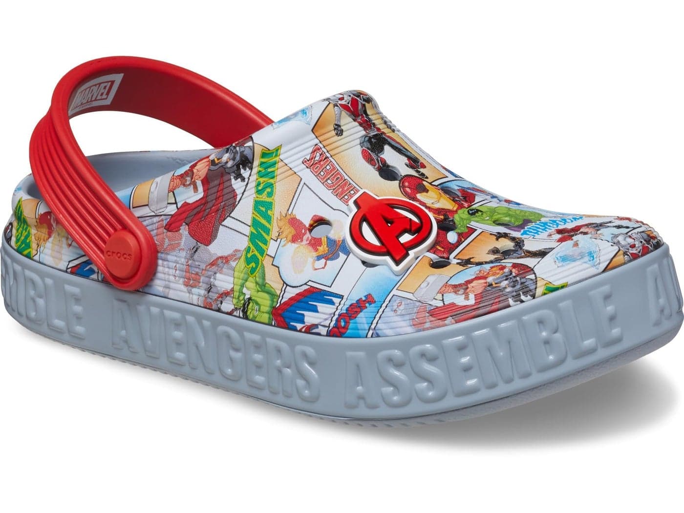 Crocs Avengers™ Off Court Clogs (Little Kid/Big Kid) Blue Grey 3 Little Kid M
