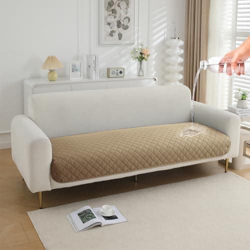 HOKIPO Waterproof Quilted Mats | Make Your Own Sofa Mat Set | Many Size Options - 1 Pc Length 70cm, Camel (AR-5262-CML)