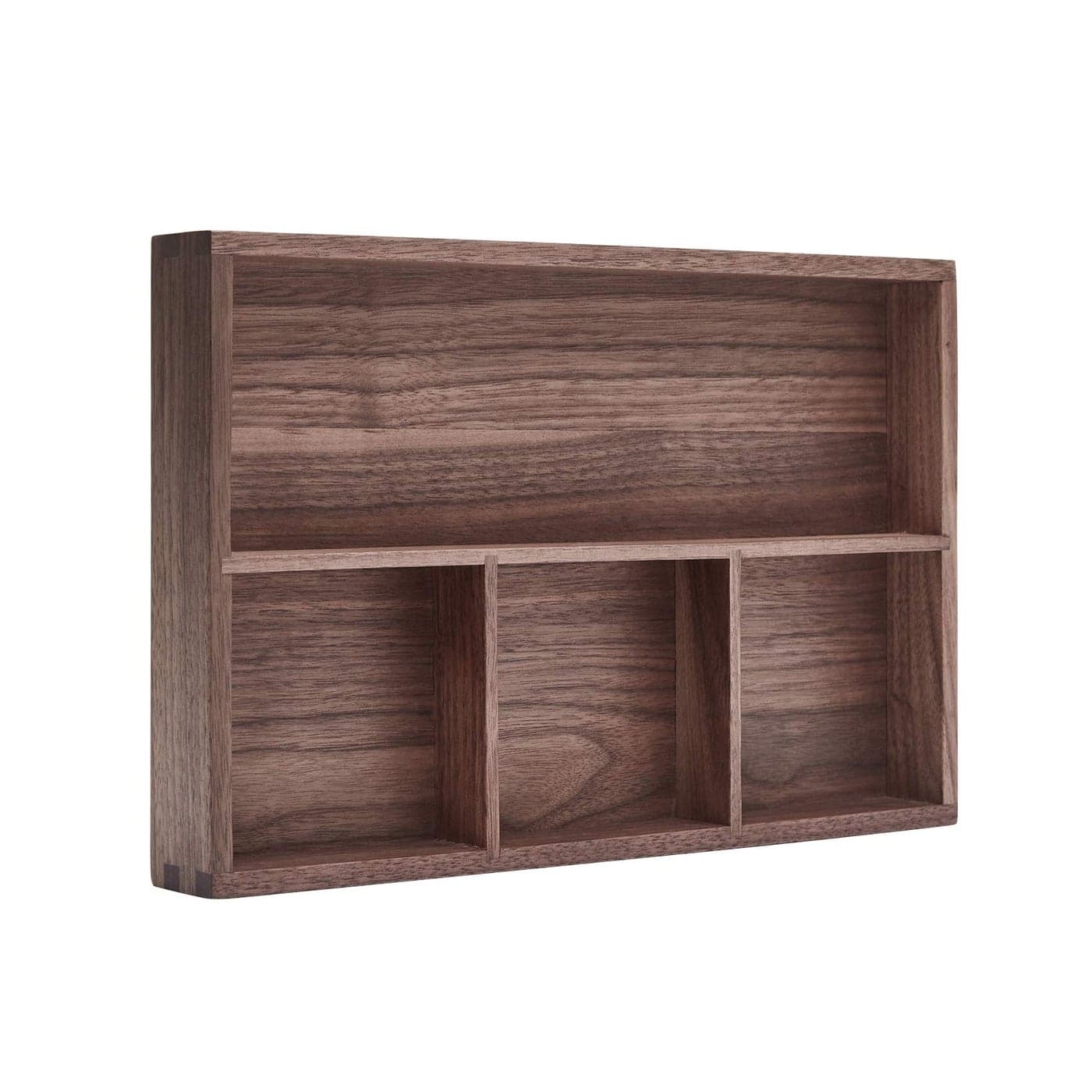 pandapark Wood Organizer TrayBlack WalnutDesk Drawer Storage Box Walnut Master