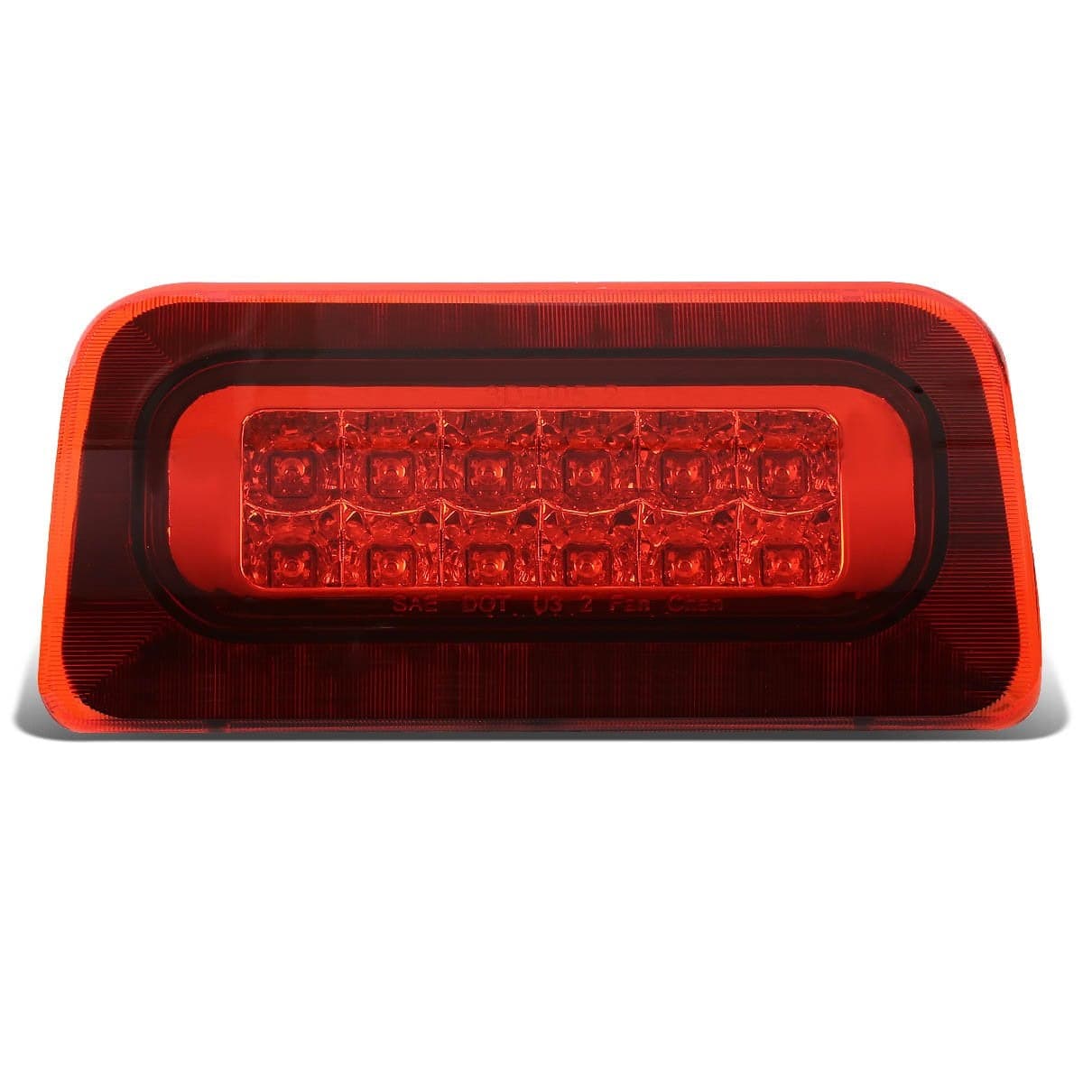 DNA MOTORING 3BLGMCSONLEDRD Red Lens LED High Mount 3rd Third Brake Light Compatible with 9403 S10 Sonoma 9600 Hombre Standard Cab