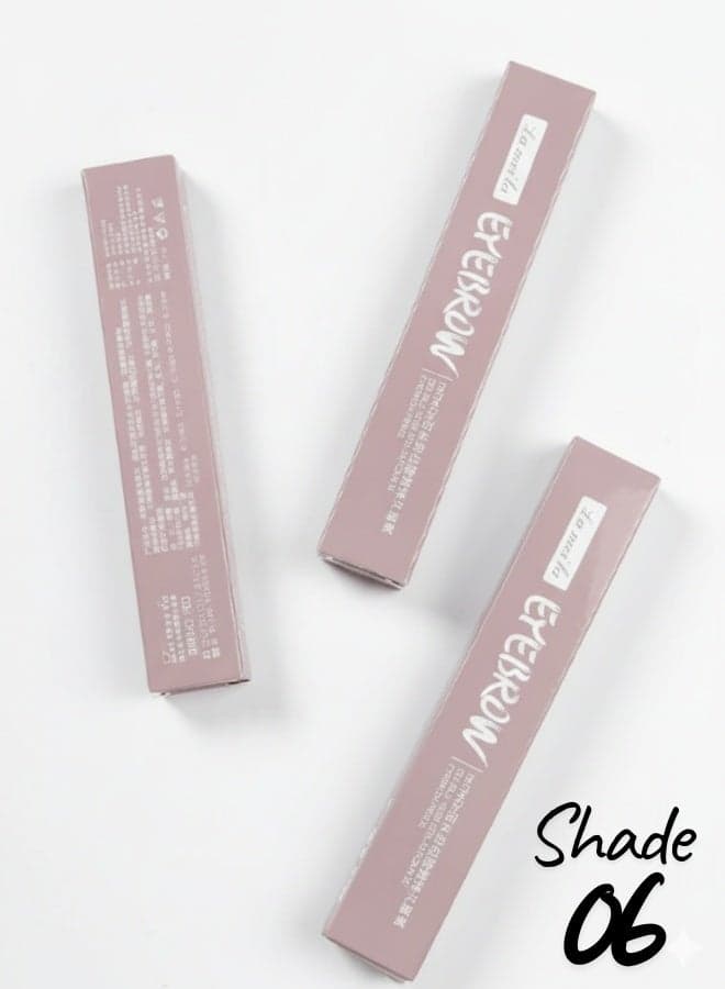 Double Head Spin Automatic Eyebrow Pencil 3 g Shade 06 Long Lasting Waterproof Natural Brow Shaping Makeup Tool
