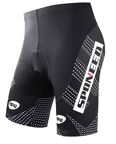 Padding Cycling Pants Spandex Triathlon Clothes Cycle Bottoms Bike Gear Shorts for Men US XL Black White
