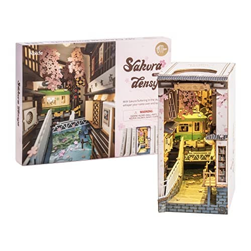 Rolife LED Book Nook KitDecorative Bookend Stand3D Wooden Puzzle for AdultsBookshelf Insert BooknookRoom Decor for Teen Girls Boys Women Men