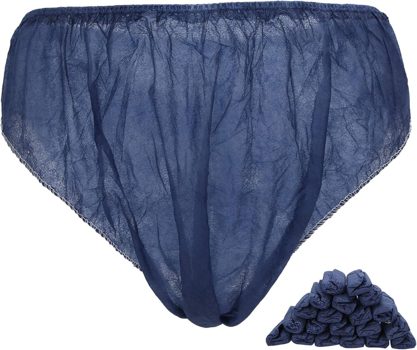 20Pcs Unisex Disposable Nonwoven Underwear, Travel Briefs Panties One time Use Underwear, Spa Underpants Stretch for Bikini Panty for Travel Hotel Spa(Blue)