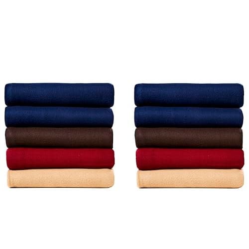 CHANDRAVATI Stylish Polar Fleece Single Bed AC Fleece Wool Blanket - 58x88 Inch || Skin Friendly || (2, Plain)