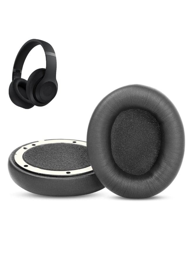 1 Pair Replacement Ear Pads for Beats Studio pro,High-Density, Shock-Absorbing Foam,Protein Leather,Doesn't fit Any Other Studio Models (Black)