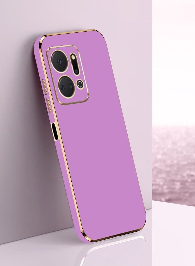 Case Cover for Honor X7a 4G, Luxury Plating Soft Back Cover, Raised Full Camera Protection