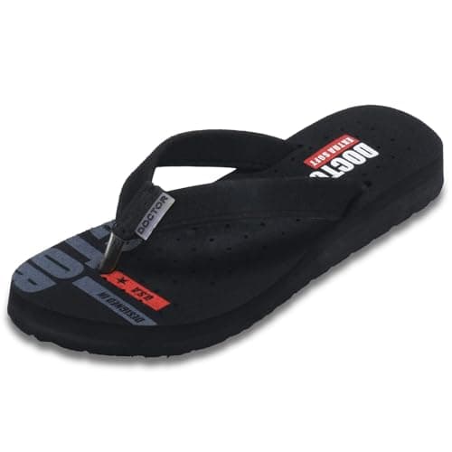 DOCTOR EXTRA SOFT Women's Care Orthopaedic and Diabetic Super Comfort Dr Sliders Flipflops and House Slippers for Women’s and Girl’s Womens-D-21-Black-5UK