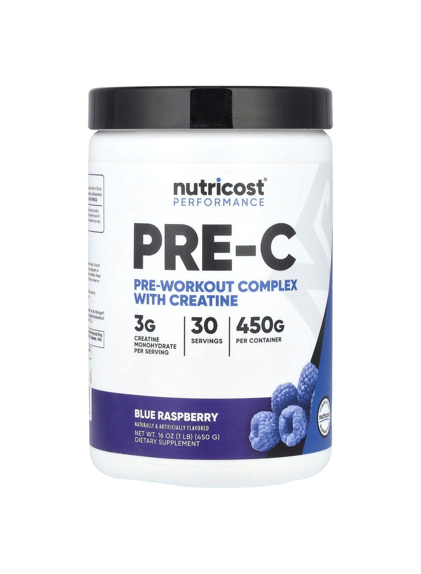 Performance, Pre-C, Pre-Workout Complex With Creatine, Blue Raspberry, 1 lb (450 g)
