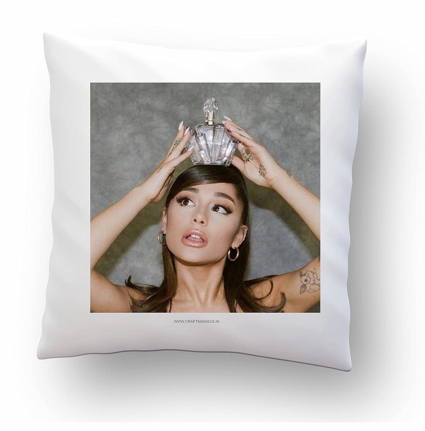 CRAFT MANIACS Ariana Grande You Should See ME in A Crown Queen 1616 INCHES Pillow with Filler Merch for Ariana Lovers Square