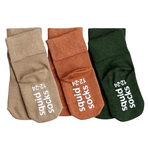 squid socks Viscose from Bamboo Socks | 0-6M, 6-12M, 12-24M, & 2T-3T | Grip Socks that Stay On | As Seen on Shark Tank | Cypress