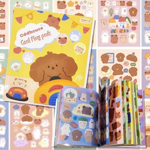 FunBlast Sticker Book Set – 30 Sheets/540+ Aesthetic Stickers, Cool Play Park Booklet, Decorative Stickers for Scrapbook, Sticker's for Project, Japanese Style Sticker's, Journals, Scrapbooking (B)