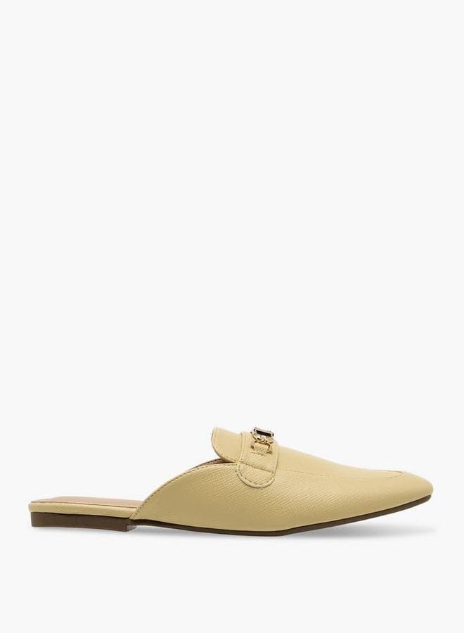 Women Metal Accent Mules — 40