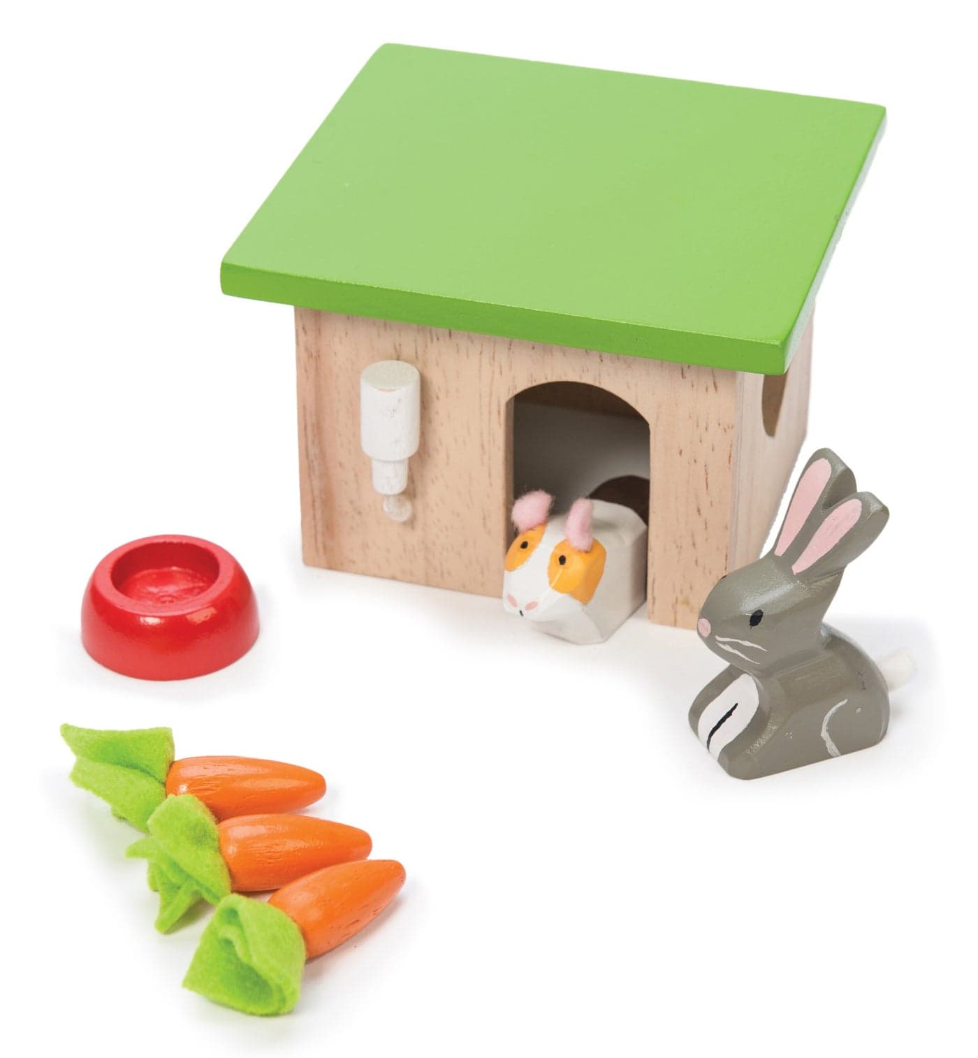 Le Toy Van - Adorable Wooden Daisylane Bunny & Guinea Accessories Play Set for Dolls Houses | Girls Dolls House Furniture Sets - Suitable for Ages 3+ (ME045)