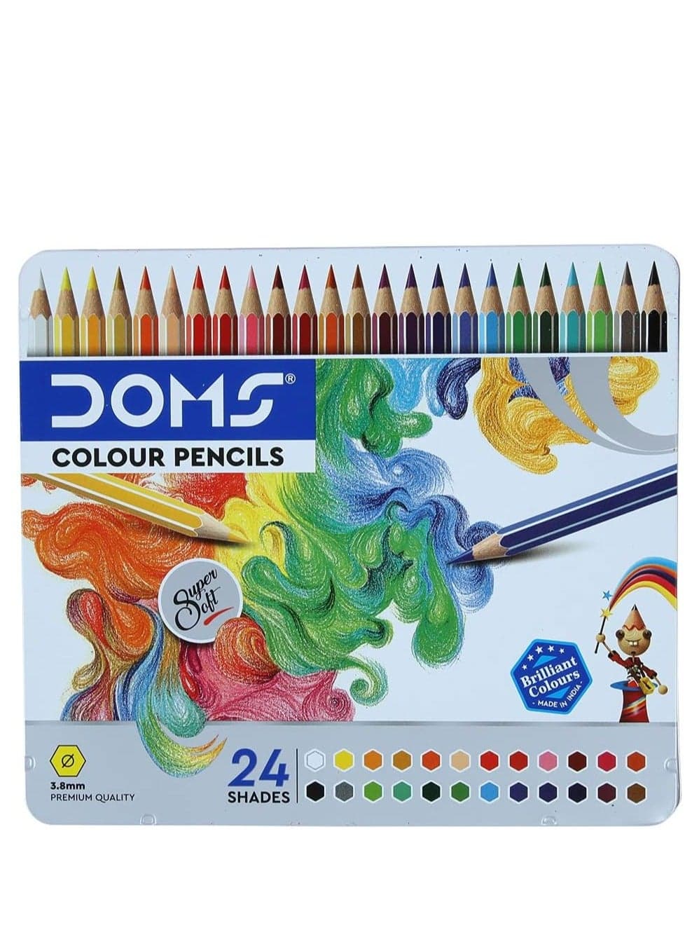 Colour Pencil Flat Tin 24Pc. Colour Pencils