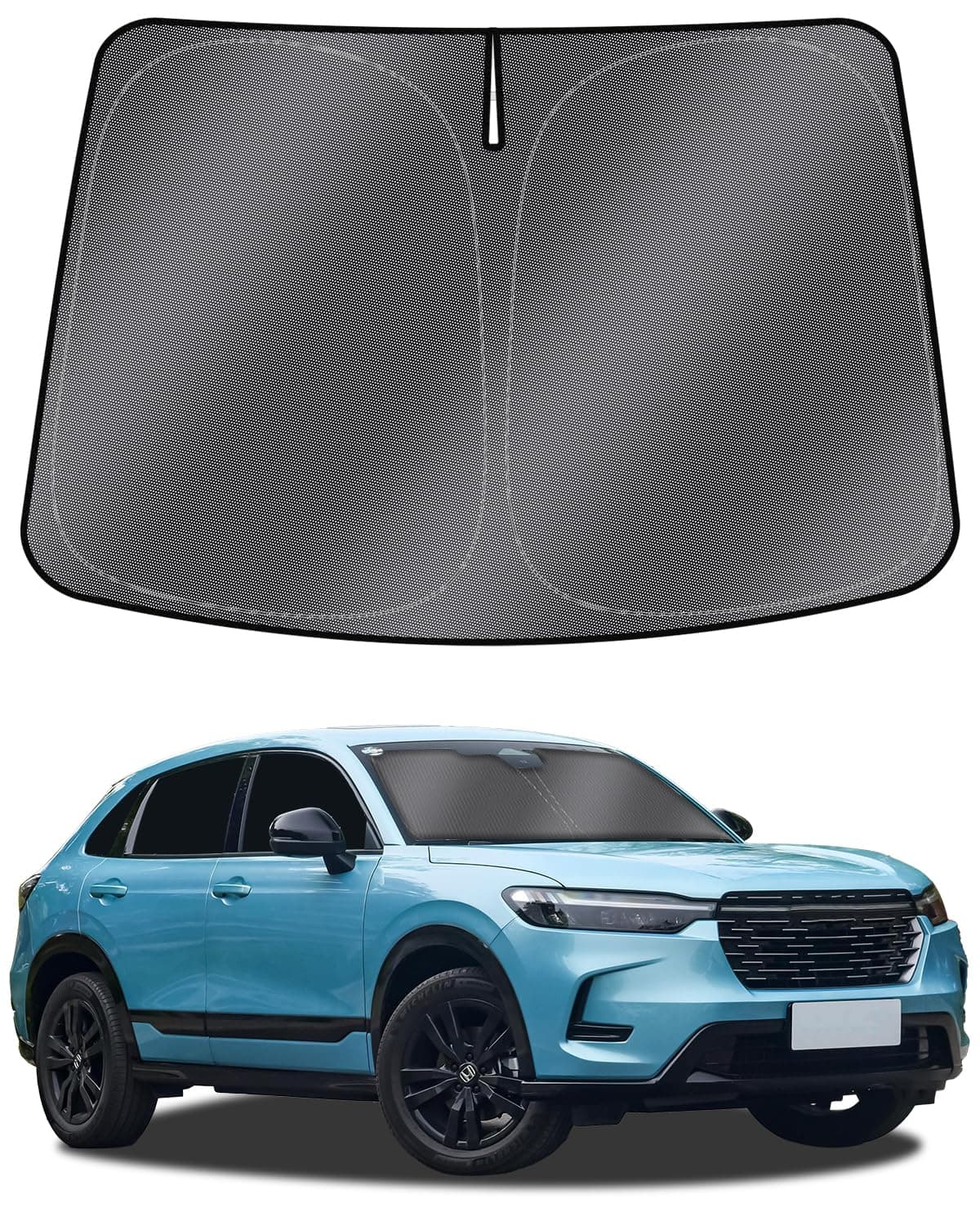 Mixsuper Liner Windshield Sun Shade for Honda HRV 20232025 2026 Windshield Sunshades for HRV Accessories Front Window Sun Shades Cover Foldable Sun Visor Keep Cool Block UV Heat